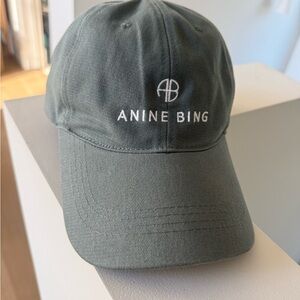 Anine Bing Olive Logo Baseball Cap